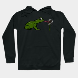 Frog Licking a Dandelion Hoodie